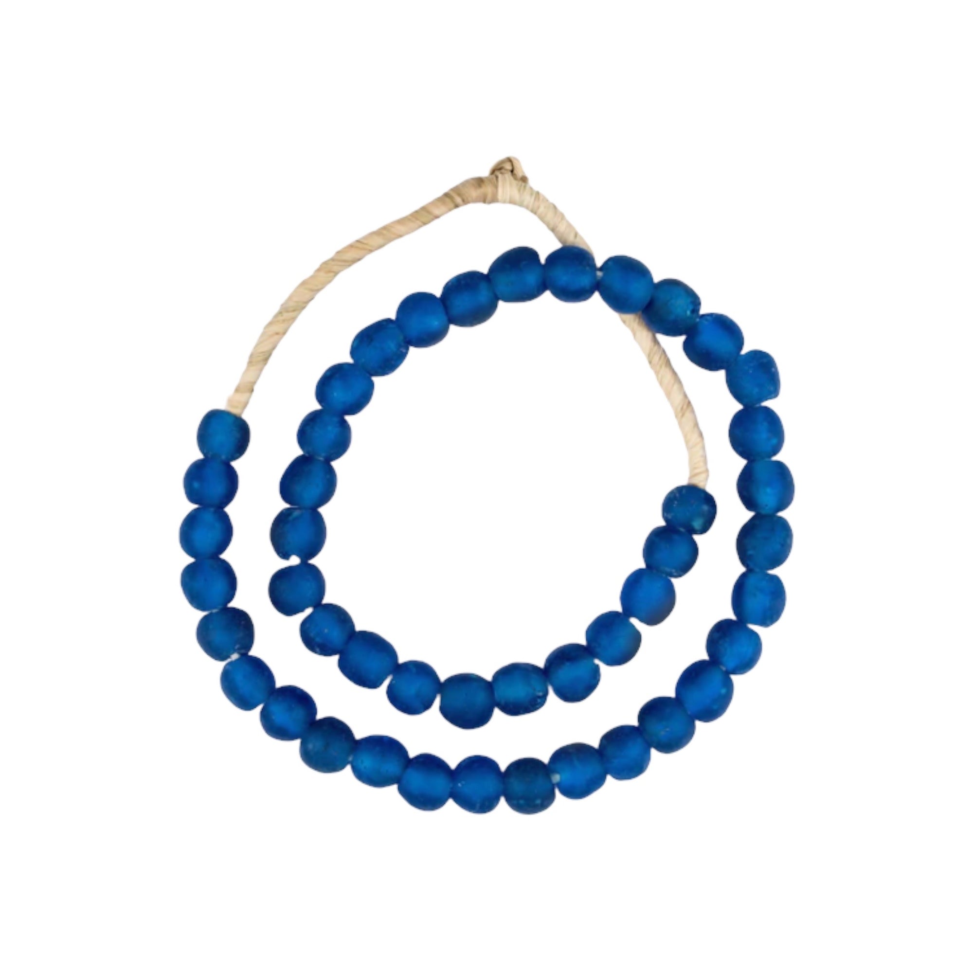 Ghanaian Glass Beads Imported - Royal Blue - eyahomeliving