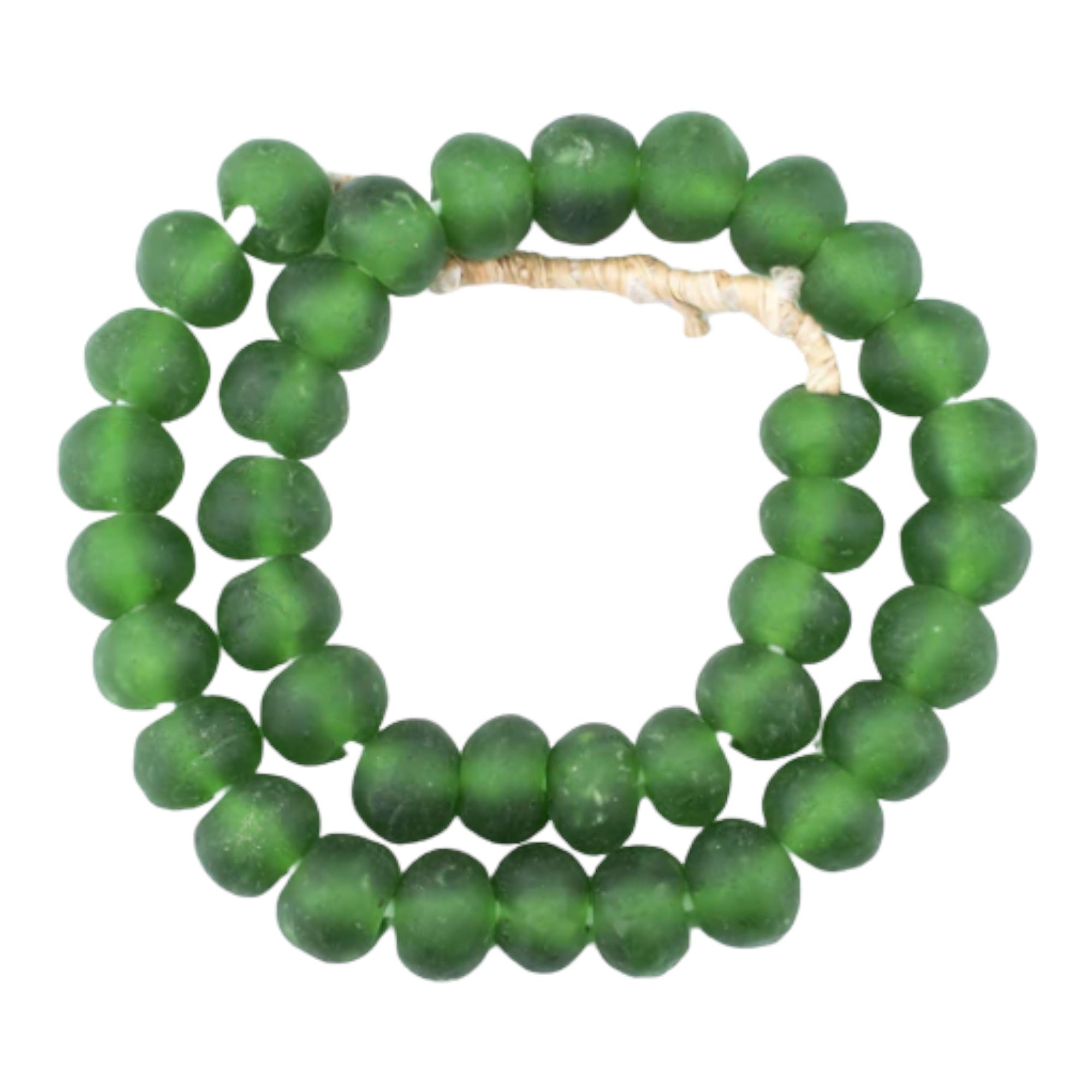 Ghanaian Glass Beads - Sea Green - eyahomeliving