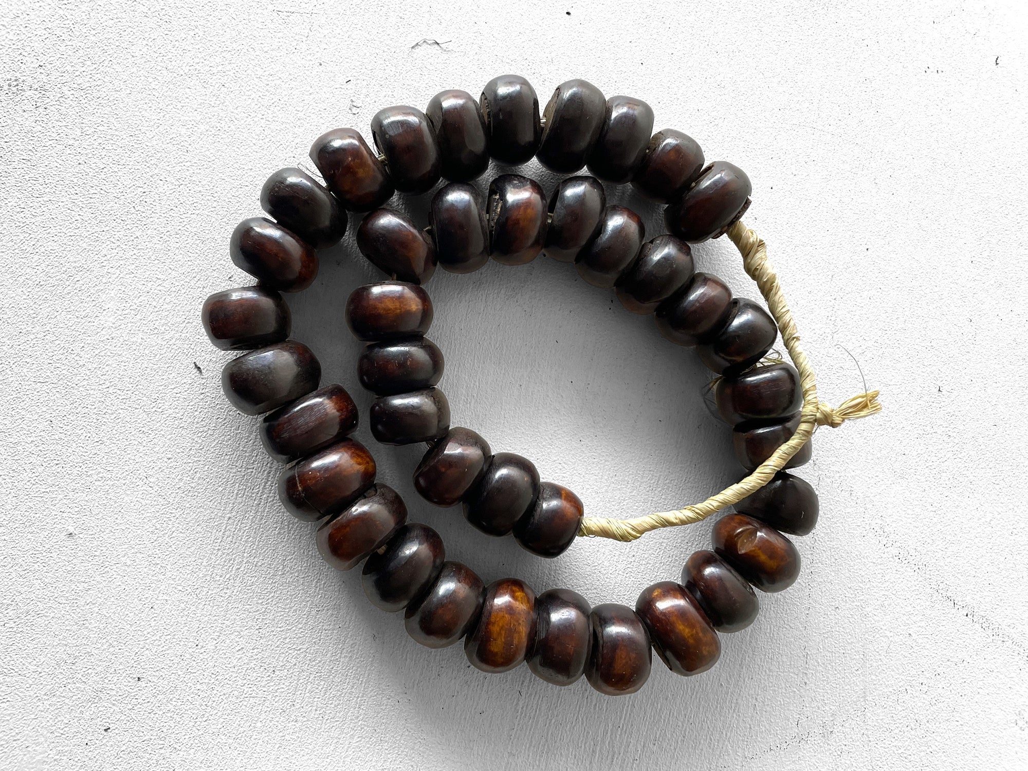 Kenyan Bone Beads - Dark Brown - eyahomeliving