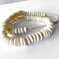 Ashanti Saucer Beads - White - eyahomeliving
