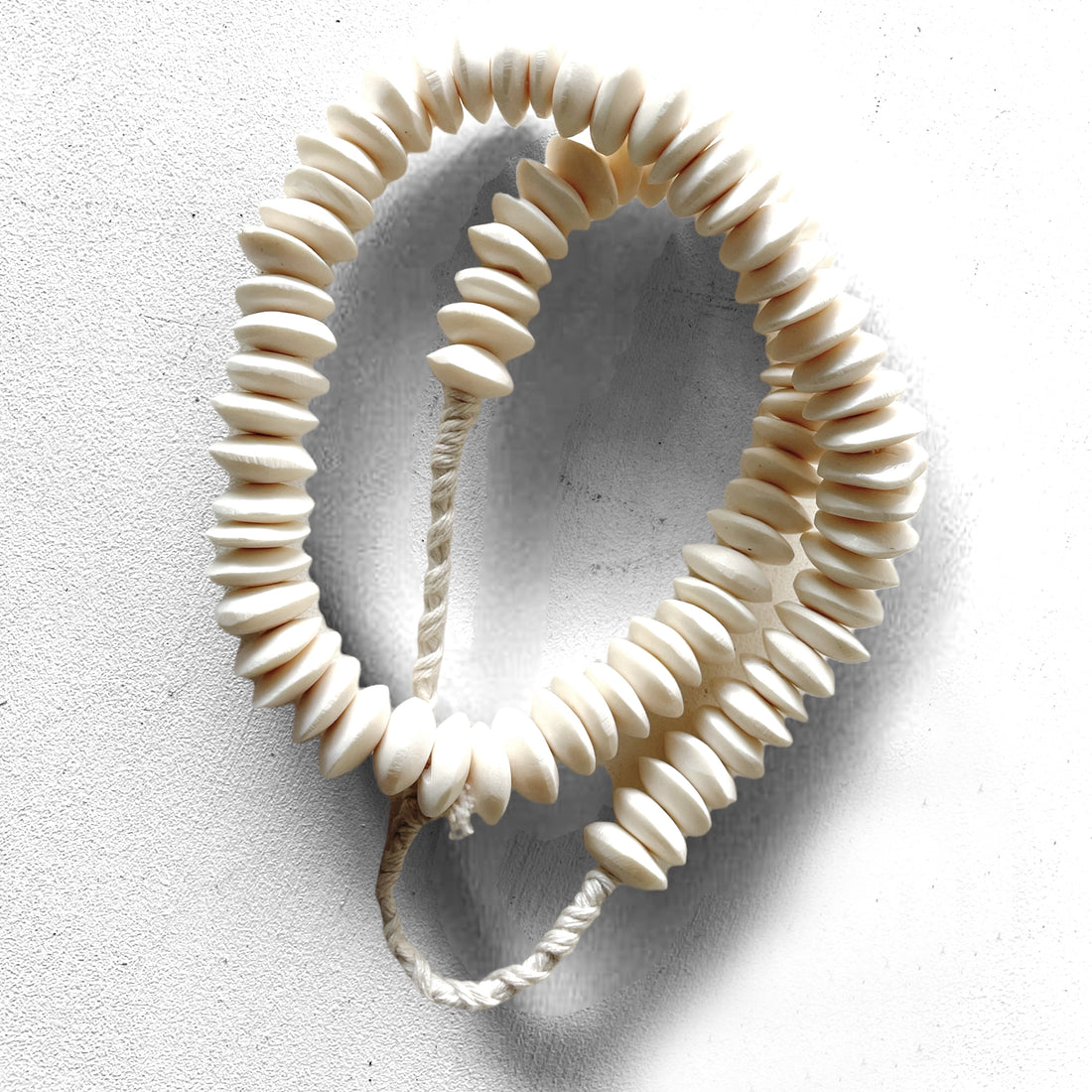 Ashanti Saucer Beads - White - eyahomeliving
