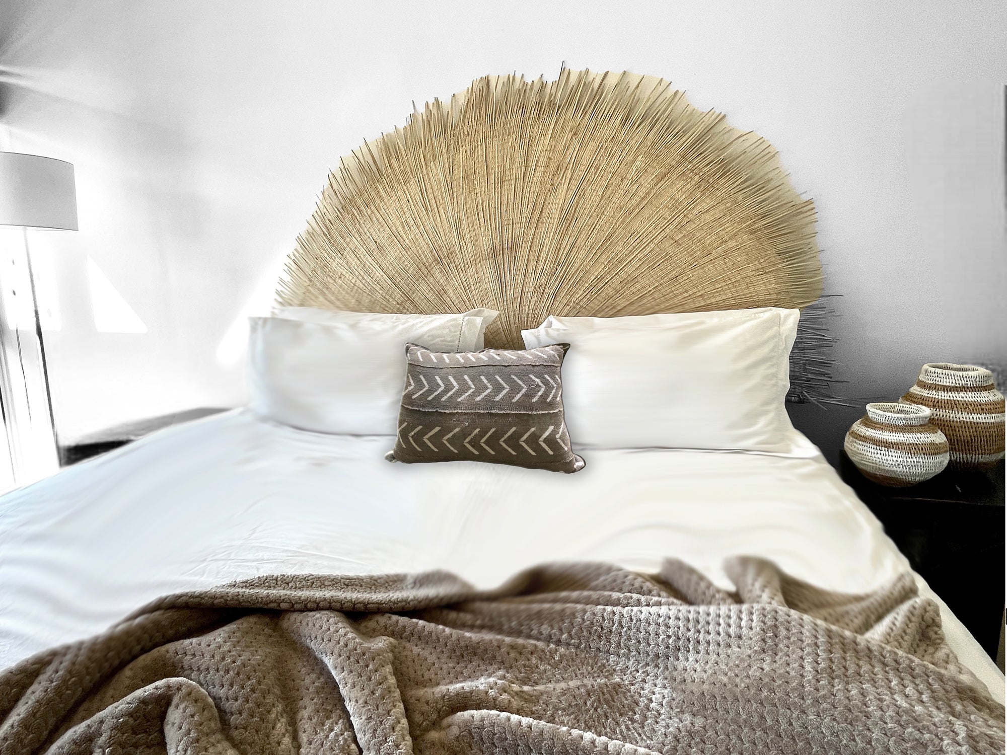 Sun Circle Headboard - Imported from Malawi - eyahomeliving