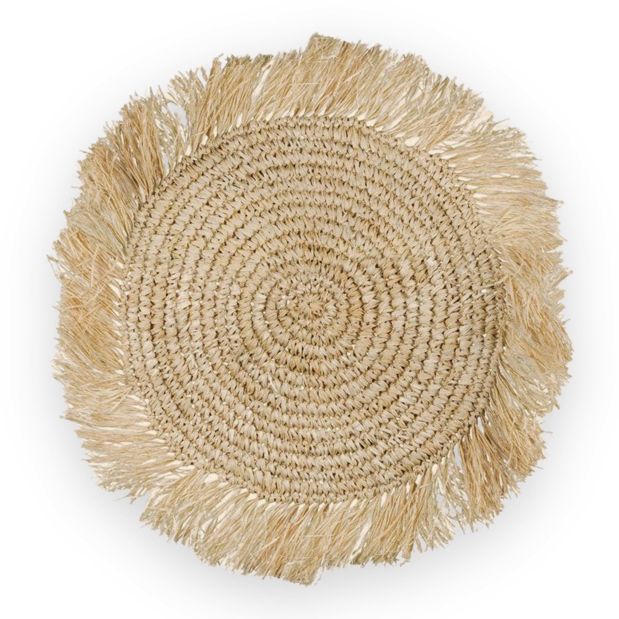 Raffia Fringe Placemats - eyahomeliving