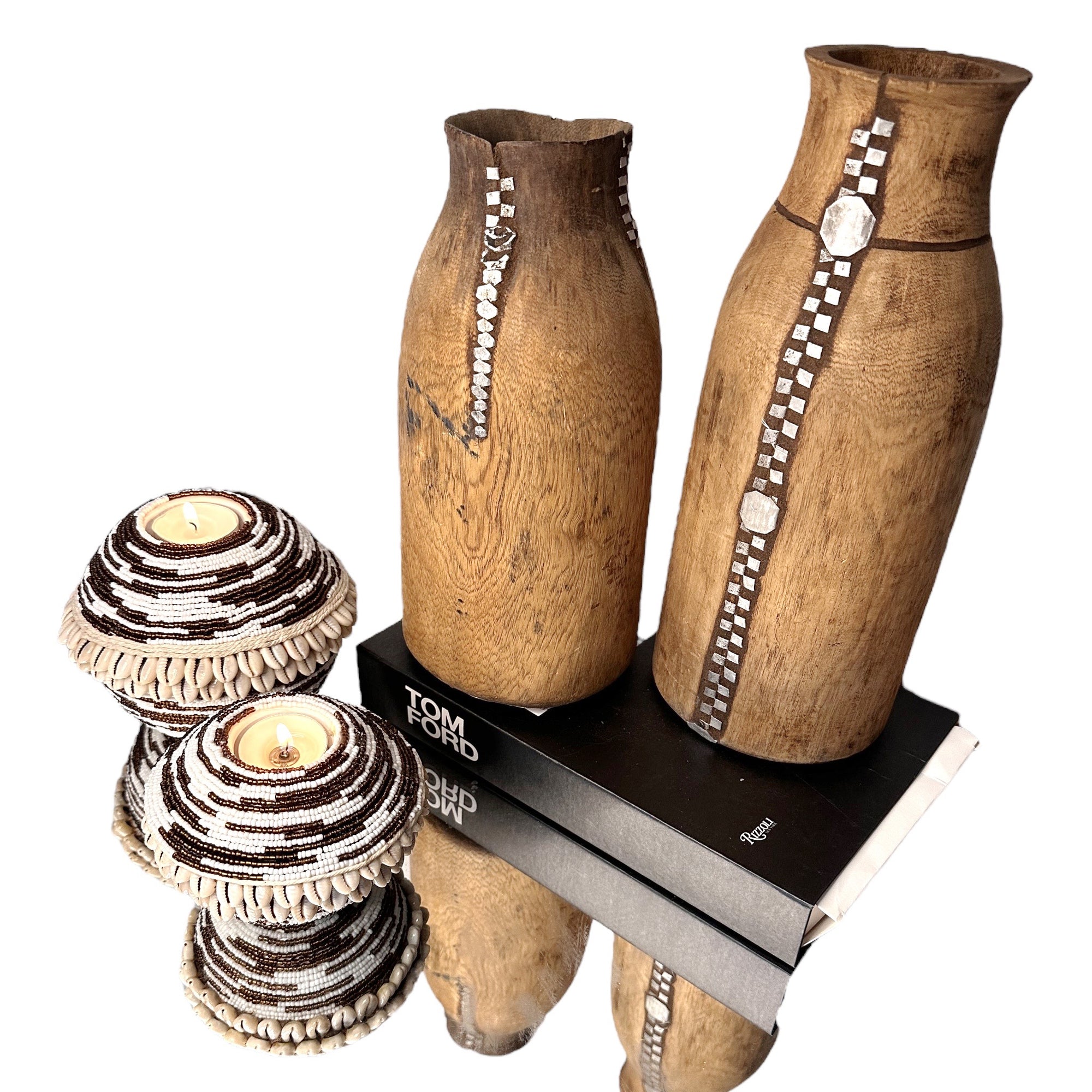 Tutsi Wooden Vases - Rwanda (M/L) - eyahomeliving