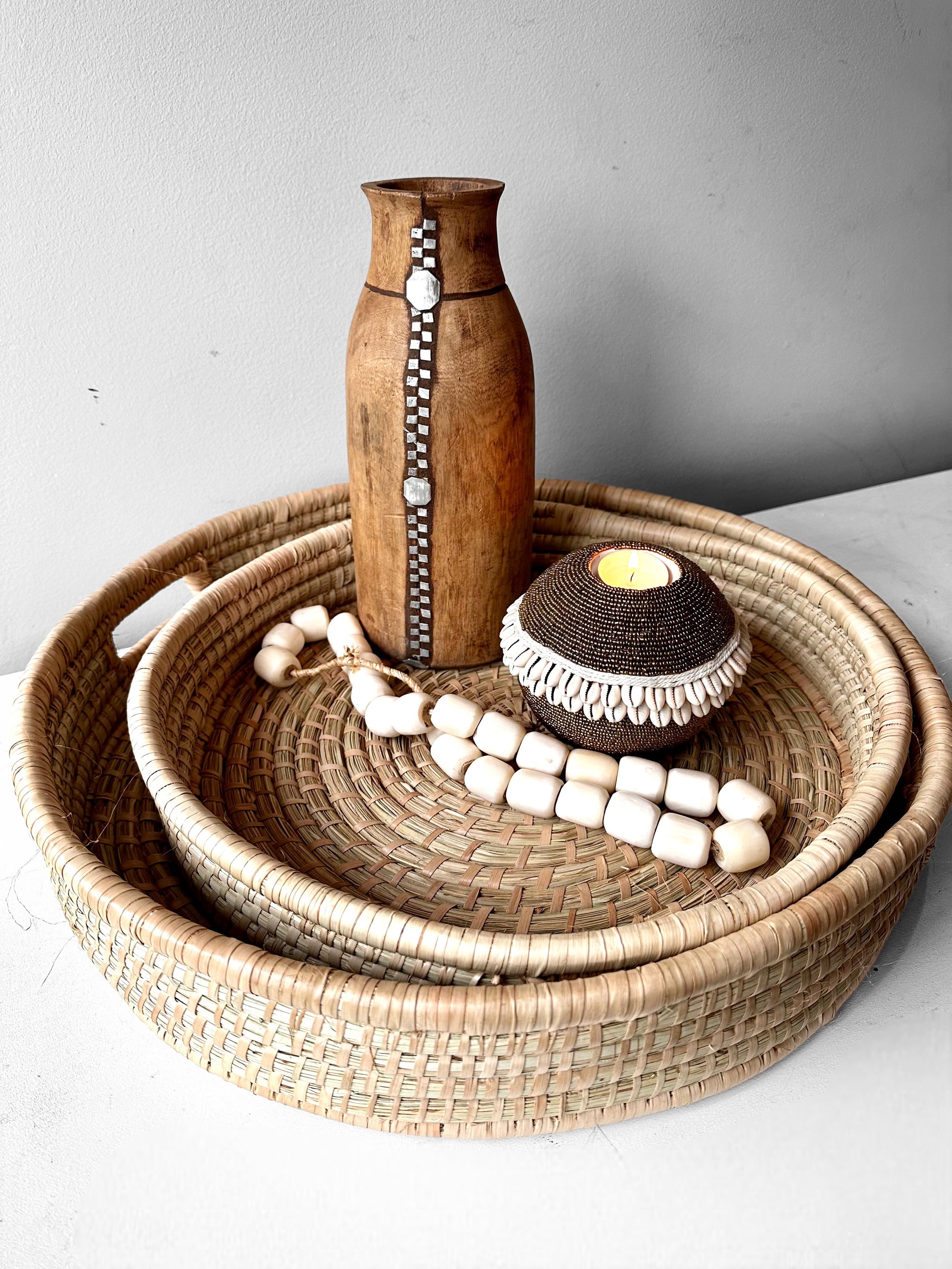 Malawi Circular Trays - eyahomeliving