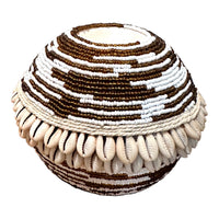 NEW - SHELL / Beaded Tea Lights - White/Copper - eyahomeliving