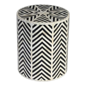 Moroccan Resin & Bone Inlay Side Table - Limited Stock
