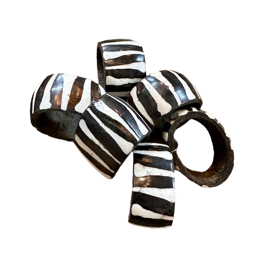 Batik Bone Napkin Rings - Kenya