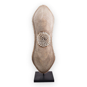 African Beaded Shield - Peanut Cappuccino