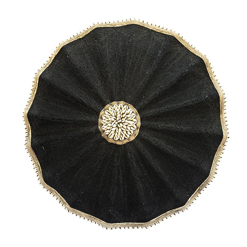 African Beaded Shield - Black - eyahomeliving