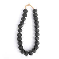 Ghanaian Glass Beads Imported - Charcoal/Black - eyahomeliving