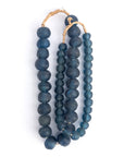 Ghanaian Glass Beads Imported - Blue - eyahomeliving