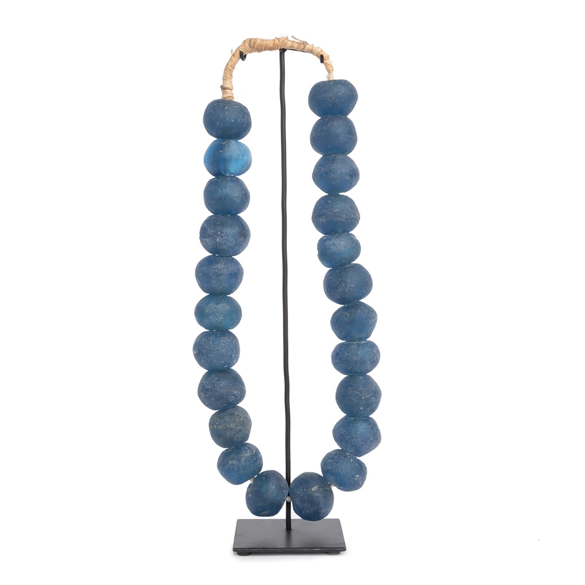 Ghanaian Glass Beads Imported - Blue - eyahomeliving