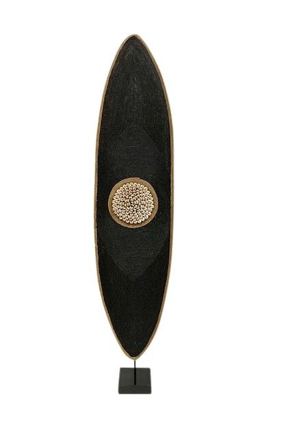 African Beaded Shield - Long Black - eyahomeliving