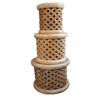 Bamileke Tables - Natural/White