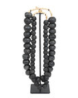 Ghanaian Glass Beads Imported - Charcoal/Black - eyahomeliving