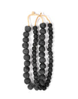 Ghanaian Glass Beads Imported - Charcoal/Black - eyahomeliving