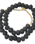 Ghanaian Glass Beads Imported - Charcoal/Black - eyahomeliving