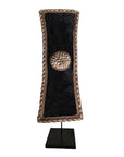 African Beaded Shield - 60cm Black