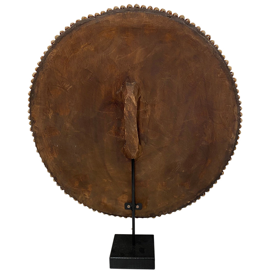 African Beaded Shield - Umbrella - Mesh B/W - eyahomeliving